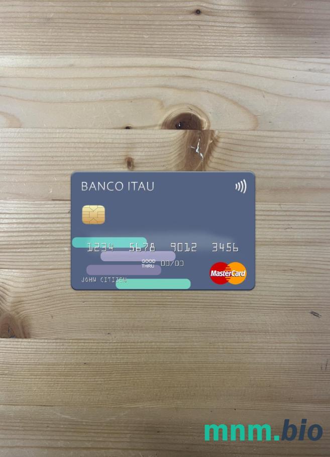 Argentina Banco Itaú wygląd zdjęcia mastercard skan PSD + zdjęcie